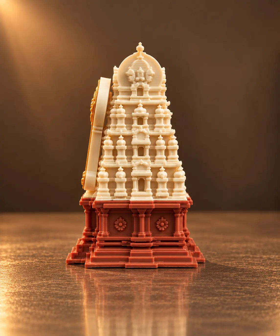 Thiruchendur Gopuram | Manjal Kumkum Holder with Magnetic Vel